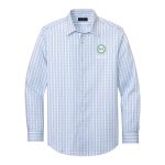 White Newport Blue Grid Check
